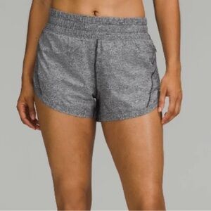 Lululemon track that high rise shorts 3” in gray size 8